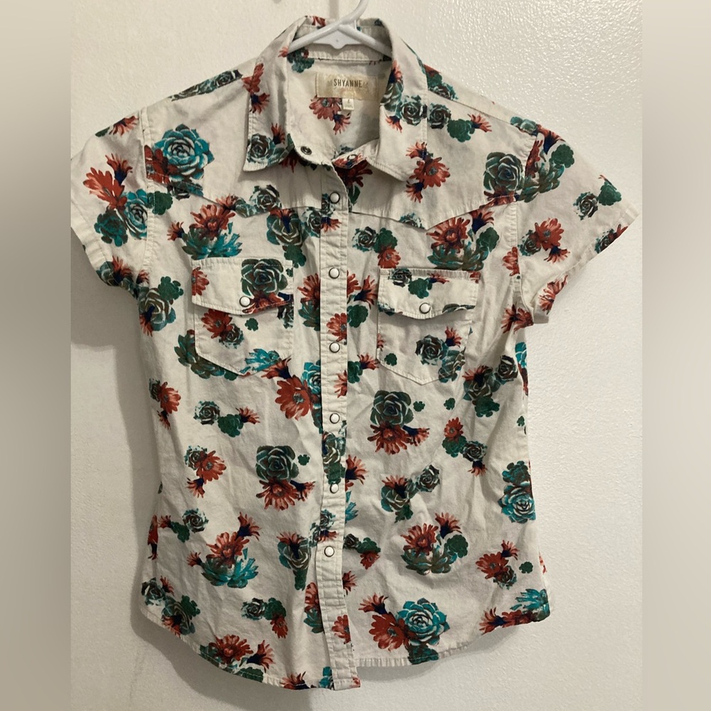 Girl button up western shirt